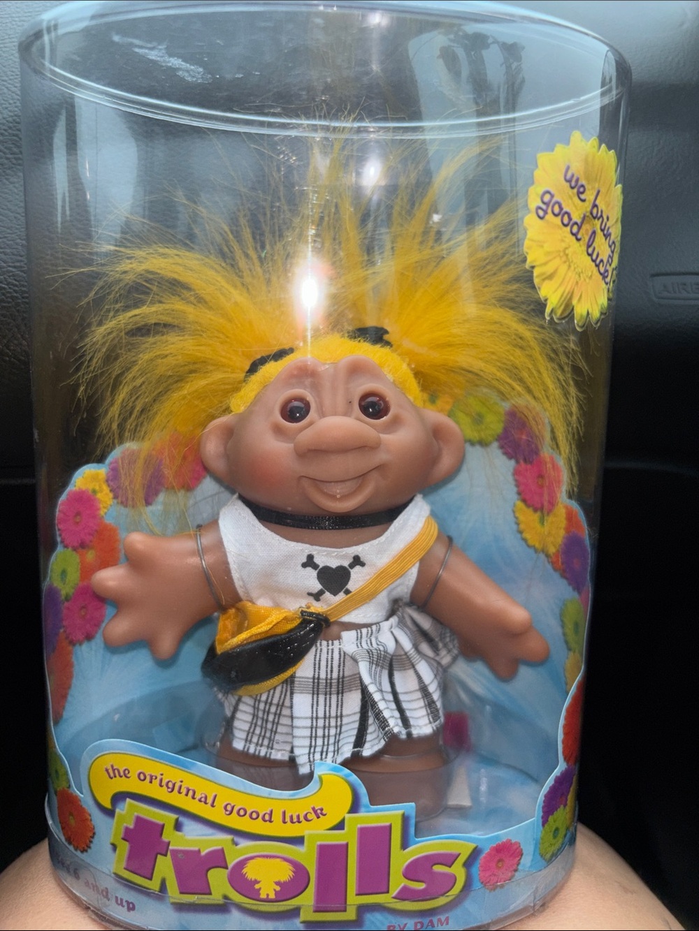 Trolls Vintage Yellow-Haired Original Good Luck Troll Doll